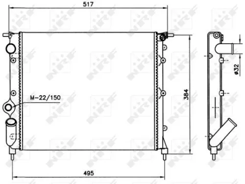NRF Radiator, engine cooling (58786)