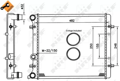 NRF Radiator, engine cooling (509530)