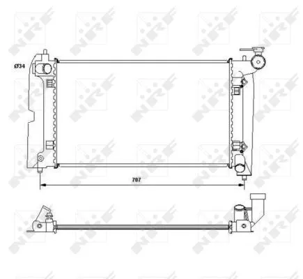 NRF Radiator, engine cooling (53396)
