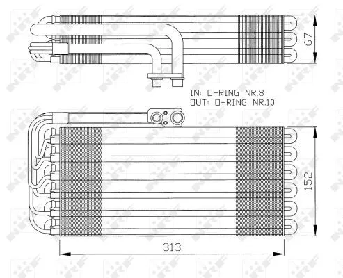 NRF Evaporator, air conditioning (36064)