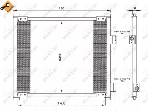 NRF Condenser, air conditioning (35357)