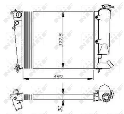 NRF Radiator, engine cooling (58823)