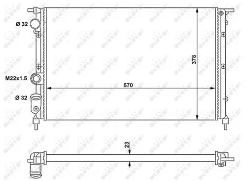 NRF Radiator, engine cooling (58852)