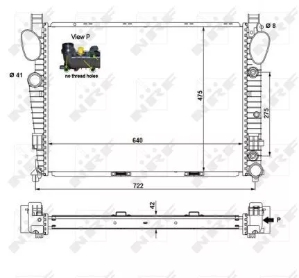 NRF Radiator, engine cooling (55325)