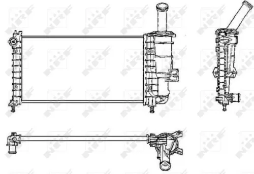 NRF Radiator, engine cooling (53230)