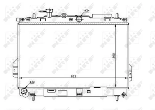 NRF Radiator, engine cooling (53362)