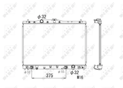 NRF Radiator, engine cooling (53677)