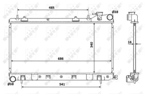 NRF Radiator, engine cooling (53815)
