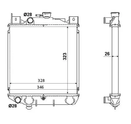 NRF Radiator, engine cooling (53881)
