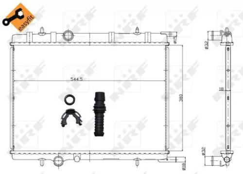 NRF Radiator, engine cooling (58304)