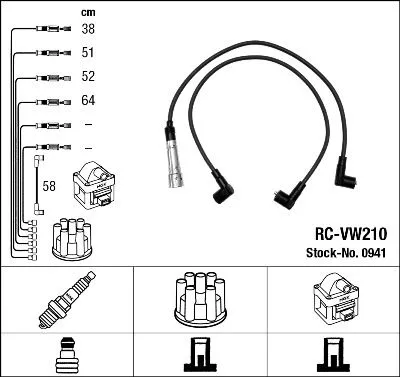 NGK Ignition Cable Kit (0941)