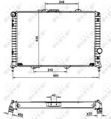 NRF Radiator, engine cooling (58254)