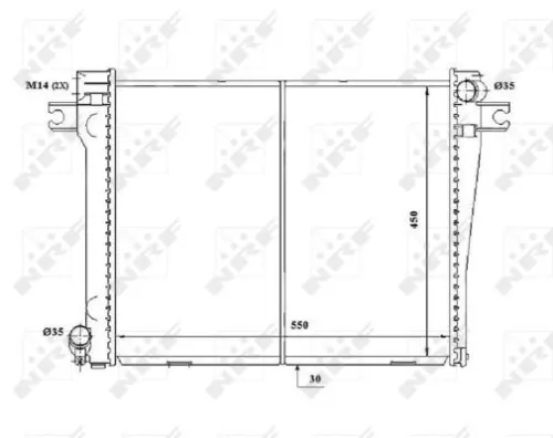 NRF Radiator, engine cooling (58338)