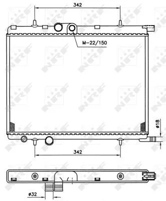 NRF Radiator, engine cooling (519524)