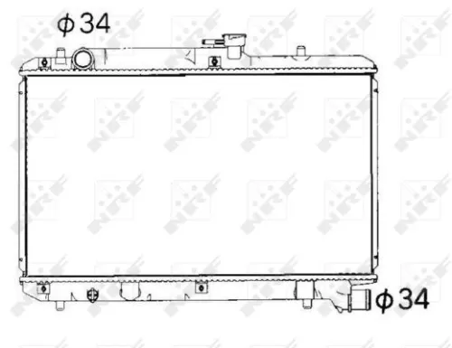 NRF Radiator, engine cooling (53351)