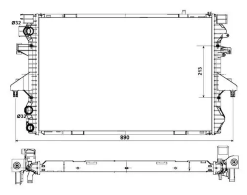 NRF Radiator, engine cooling (53796)