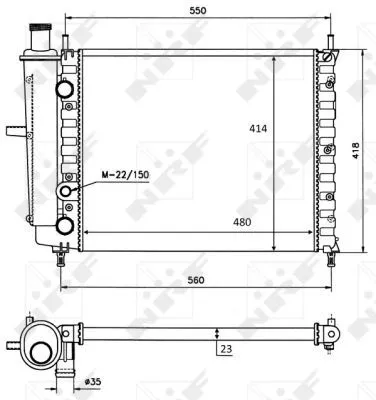 NRF Radiator, engine cooling (58016)