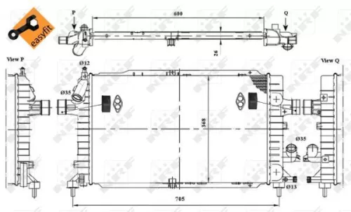 NRF Radiator, engine cooling (53415)