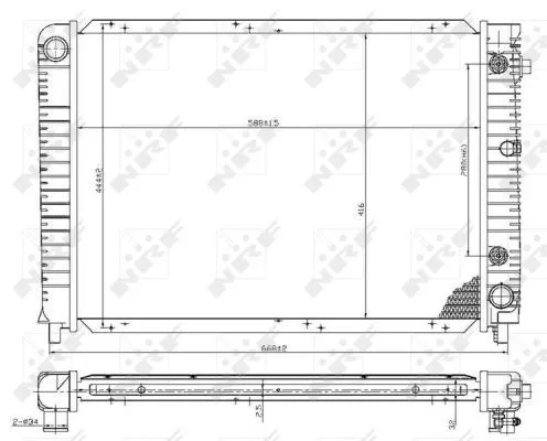 NRF Radiator, engine cooling (53953)