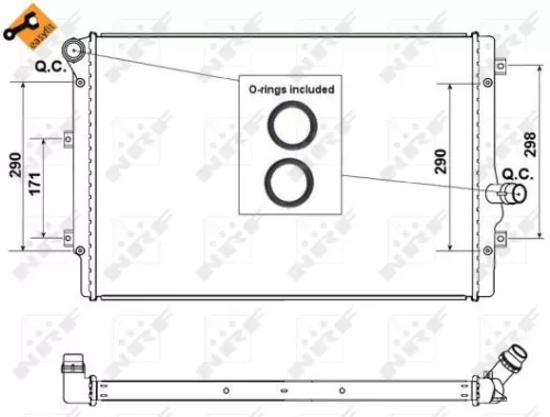 NRF Radiator, engine cooling (53425)