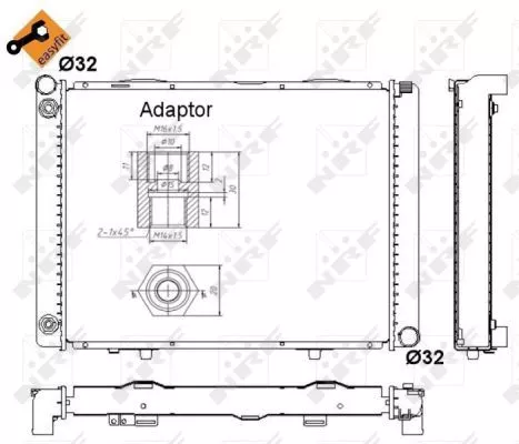NRF Radiator, engine cooling (52023)