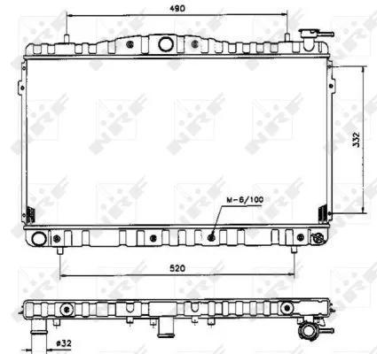 NRF Radiator, engine cooling (53504)