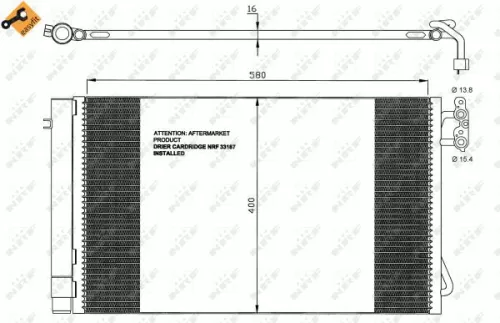 NRF Condenser, air conditioning (35743)