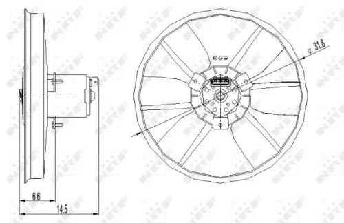 NRF Fan, engine cooling (47402)