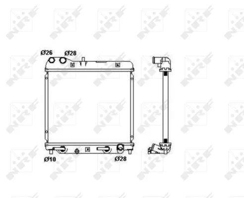 NRF Radiator, engine cooling (53408)