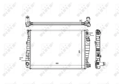 NRF Radiator, engine cooling (53487)