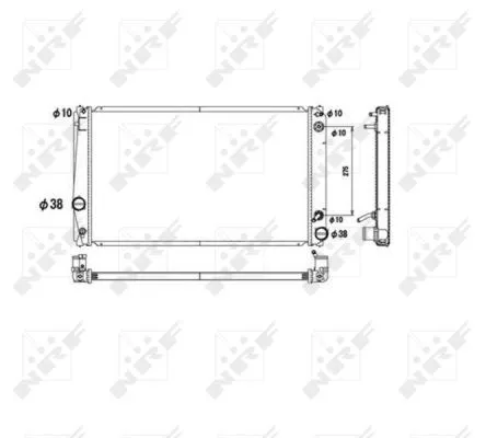 NRF Radiator, engine cooling (53590)