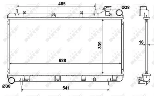 NRF Radiator, engine cooling (53696)