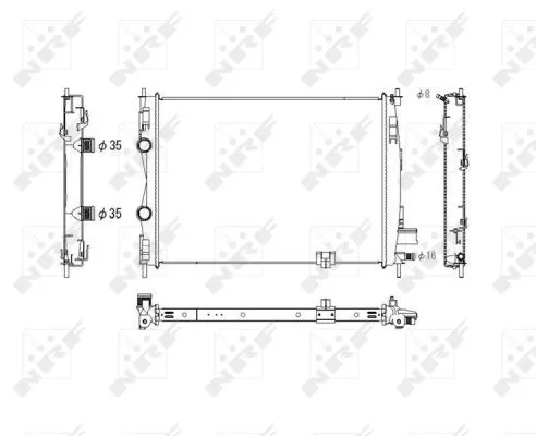 NRF Radiator, engine cooling (53756)