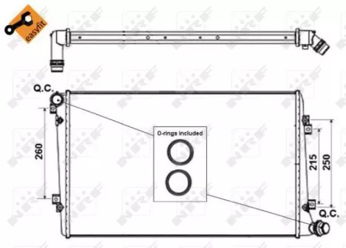 NRF Radiator, engine cooling (53813)