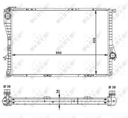 NRF Radiator, engine cooling (55321)