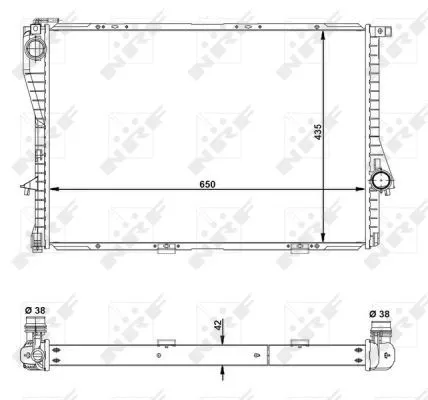 NRF Radiator, engine cooling (55322)