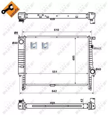 NRF Radiator, engine cooling (58117)
