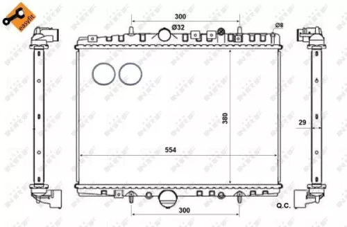 NRF Radiator, engine cooling (58303)