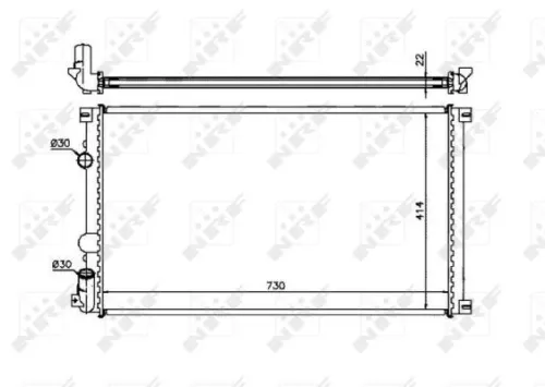 NRF Radiator, engine cooling (58321)