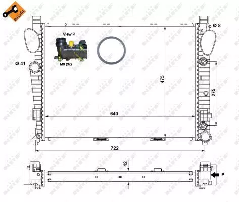 NRF Radiator, engine cooling (58366)