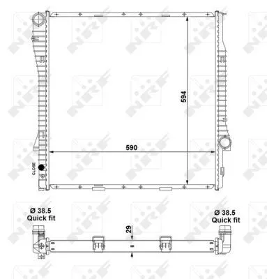 NRF Radiator, engine cooling (55330)