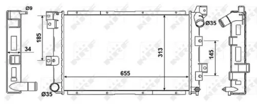 NRF Radiator, engine cooling (58061)