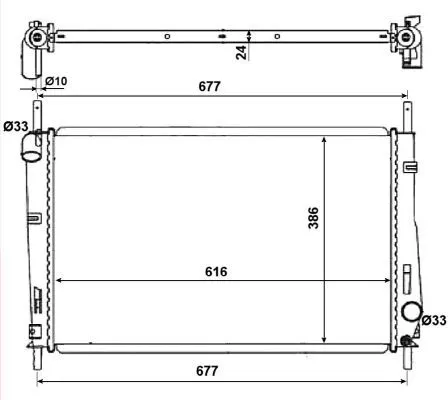 NRF Radiator, engine cooling (58272)
