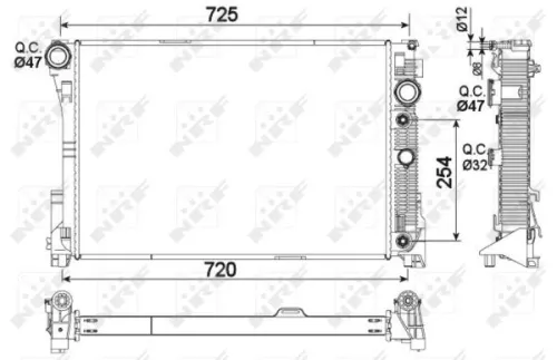 NRF Radiator, engine cooling (53968)