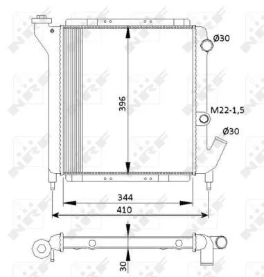 NRF Radiator, engine cooling (54641)