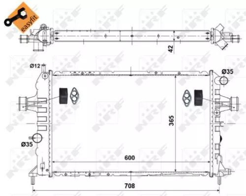 NRF Radiator, engine cooling (58177)