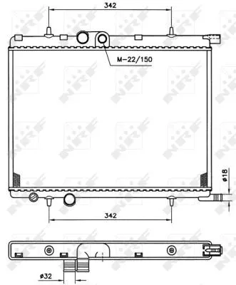 NRF Radiator, engine cooling (519525)