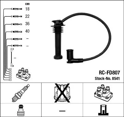 NGK Ignition Cable Kit (8541)