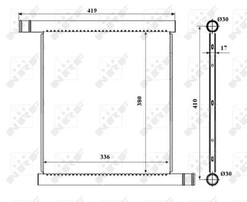 NRF Radiator, engine cooling (53598)