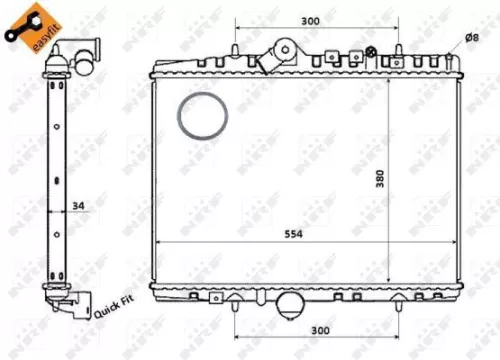 NRF Radiator, engine cooling (58351)